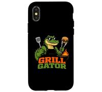Grill Gator BBQ Mascotte Alligator Coque pour iPhone X/XS