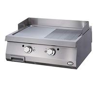 Grill Gaz à Poser Plaque Double Semi-Lisse et Semi-Nervurée - Acier Carbone et Chrome - Série 900 - AFI Collin Lucy - - Acier carb