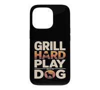 Grill Hard Play avec Chien Backyard BBQ Lover Coque pour iPhone 13 Pro