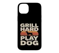 Grill Hard Play avec Chien Backyard BBQ Lover Coque pour iPhone 14 Plus