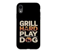 Grill Hard Play avec Chien Backyard BBQ Lover Coque pour iPhone XR