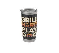 Grill Hard Play avec chien Backyard Bbq Lover Gobelet isotherme en acier inoxydable double paroi