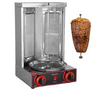 Grill Kebab Vertical Électrique, Rôtissoire Shawarma avec Capacité 6 kg, Rotation 360° Et Température Réglable, Broche Doner Gyro pour Maison Et Usage Professionnel