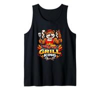 Grill King Bulldog Mascotte de Barbecue Graphique Débardeur