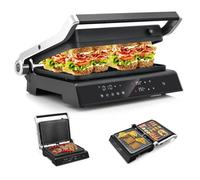 Grill lectrique 3 en 1 - LIFEZEAL - 5 Modes Rglables - Ouverture 180 - sans BPA - Barbecue lectrique - Plaque Amovible