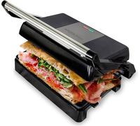 Grill Master 3 En 1 Gril Électrique, Presse À Sandwich Et Panini. Plaques En Céramique Antiadhésives, Ouverture À 180°, Plaque F