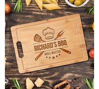 Grill Master Planche à découper Cadeau pour papa ou grand-père, cadeau personnalisé pour homme, cadeau de barbecue, planche à découper en bambou personnalisée