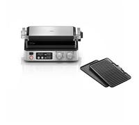 Braun CG7040 CG BRAUN STEELBK table Grill à contact fonction minuteur, rabattable, avec écran, portable noir, acier ino