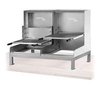 Grill Ouvert Lite Sans Base Réfractaire Acier Inoxydable 2 Brûleurs Grille en Fil Rond