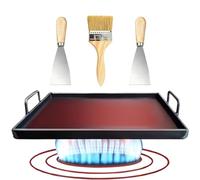 Grill Pan Aid, Rectangular Non-Stick Cookware Gear, Griddle Device with Sturdy Build, Premium Quality Pan Accessory, Reliable Barbecue Camping Outdoor Indoor Restaurant Tailgating Kitchen Pancake