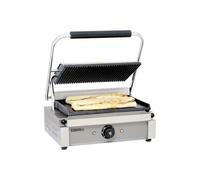 Casselin Presse panini professionnel – Plaques rainurées et lisses 335 x 220 mm, 2200 Watt