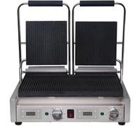 Grill Panini Professionnel Rainuré Double - 550 x 395 - Buffalo