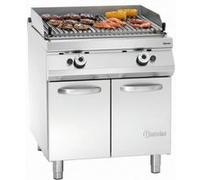 Grill Pierre de Lave à Gaz - 2 Portes - Bartscher - - Acier inoxydable2Battante 800x900x900mm G