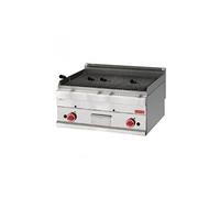 Grill pierre de lave au Gaz Plaque en fonte - Gastro M - - Acier inoxydable x650xmm