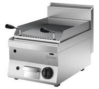 Grill Pierre de Lave Gaz Série 650 - B400 - - - Acier inoxydable 400x650x295mm