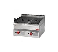 Barbecue Gastro M Grill Pierre de Lave Professionnel - Série 600 - - - Acier inoxydable 600x600x280mm