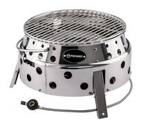 Petromax Barbecue à gaz Atago pliable, allumage piézoélectrique, compatible cartouche standard