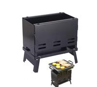 Grill Portable Au Charbon De Bois Pour Camping | Barbecue Pliable Stove,Barbecue Portable,pour Voyage Plage Pique-nique Jardin Extérieur Fête Cuisine en Plein Air