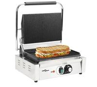 Grill pour Panini Rainuré Acier Inoxydable 1800 W Plancha Électrique vidaXL
