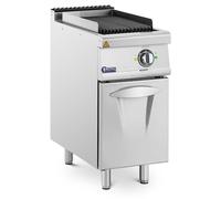 Grill professionnel pierre de lave 4,5 kw 50 à 300 °c 400 v 40 x 73 cm pro 730 series acier inoxydable fonte émaillée argent métallisé Helloshop26 14_0009114