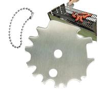 Grill Raper - Outil en acier inoxydable sans poils | Barbecue robuste avec bord durable, alternative plus sûre à la brosse, accessoire de nettoyage portable compatible avec