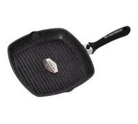 Grill revêtement effet pierre - Schumann Professionnel - Manche amovible - Cuisson sans graisses Noir G