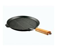 Grill rond fonte 25,5 cm - manche rétractable * Baumalu