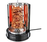 GOURMETmaxx Gril à kebab | Gril électrique vertical pour kebab, gyros, chachlyk | Gril électrique avec broche centrale et 6 broches supplémentaires, également utilisable comme gril à chachlyk