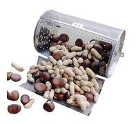 Grill rôti Portable - Panier Rotatif à pâtisserie en Acier Inoxydable, Rotation Rond du Panier de Tumble | Taule de torréfacturée Durable pour Les Fruits secs rôtis, Les Noix, Les amandes, Les Grains