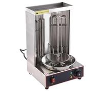 Grill Shawarma Rotatif Vertical Électrique, 3000W Broche Kebab Doner avec 2 Tubes Chauffants, Température Réglable 50-300°C, pour Maison, Restaurant Et Cuisine