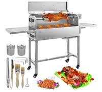 Grill traditionnel électrique Gourmet Barbecue au charbon de bois HDME - 25 W, 2172 cm Carré, Acier Inox, Plein Air pour Camping Parc