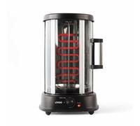 Grill vertical - LIVOO - DOM323-1500W - Jusqu'a 2,5 Kg - 1 broche centrale et 10 brochettes de 23 cm - Minuterie et rotation 360°
