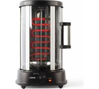 Grill vertical - LIVOO - DOM323 - 1500W - Jusqu'a 2,5 Kg - 1 broche centrale et 10 brochettes de 23 cm - Minuterie et rotation 360°