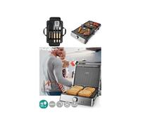 Grill Viande Panini - - Taille XL - 2000W - Cuisson diététique - Plaques anti-adhésives
