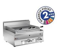 Grillade pierres de lave à gaz - Grille 38 dm² - Gamme 650 - - - Acier inoxydable x650xmm