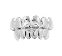 Grillades en Or Ensemble De Haut De Fond Set Hip Hop Rapper Silver Plated Hip Hop Hop Dents Polisées Cosplay Partie Cosplay Partie Dents Bijoux pour Hommes Femmes (Appartement)