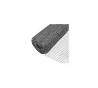 Vounot Grillage à poule PVC 1x25 m maille 13 mm hexagonal triple torsion Gris