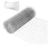 Grillage a Poule, Grillage Fine Maille 0.4x12m, Grillage Métallique Galvanisé à mailles fines 6 mm, Grille Métallique Fine Clôtures pour Élevage Volaille, Jardin, Moustiquaire