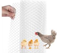 Grillage à poules en plastique blanc, trou de 0,3 pouce, treillis hexagonal for volaille, grande clôture à neige extérieure, treillis de jardin(2x5m/6.6x16.4ft)