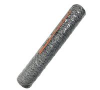 Grillage à poules, lapins, potager - 0,5 x 10 m - Galvanisé - triple torsion - Maille hexagonale 25mm - Diamètre fil 0,7mm - Maille souple pour enclos, élevage, volière