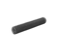 vidaXL Grillage acier avec revêtement en PVC 10x1 m gris