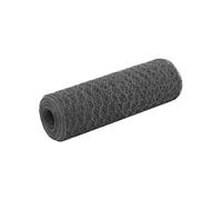 vidaXL Grillage en acier revêtu de PVC 25 x 0,5 m Gris