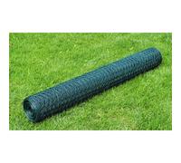 Grillage Acier Revêtement PVC 25x1,2 m Hexagonal Gris Clôture de Jardin vidaXL