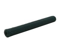 Grillage Acier Revêtement PVC 25x1,5 m Hexagonal Gris Clôture de Jardin vidaXL