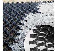 Grillage de bordure de 6 x 7 m - Stabilisateur de gravier pour béton - Grille textile de renforcement pour le contrôle de l'érosion - Solution de sol perméable pour charges lourdes - 5 cm
