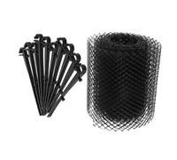 Grillage de Gouttière en Polypropylène Noir, Filtre à Feuilles | Protection Anti-bouchage, Installation Facile, Usage Polyvalent, Compatible Gouttière et Caniveau, Finition Noire