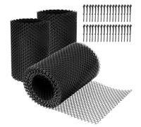 Grillage de protection gouttière en Plastique Robuste Lot 3 Protection de Gouttière Protège-gouttière Grille Anti-feuilles Filtre à Feuilles Pour Maisons Abris Gouttières Chéneaux (18cmx24/ 30 Clips)