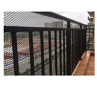 Grillage de Protection pour Chats Petit Chien et Pigeons Filet de Sécurité pour Balcons et Fenêtres, Filet Antichute, Solide et Facile à Installer (Couleur : Black Mesh 0.8cm, Taille : 0.8x3m)