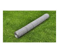 Grillage en acier galvanisé - 25 x 0,75 m - Largeur des mailles : 50 mm - Épaisseur de fil : 0,55 mm - Fil robuste pour volaille, jardin, animaux, clôture résistante aux intempéries