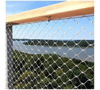 Grillage en Acier Inoxydable 304, Acier Inoxydable Flexible, Filet de Sécurité à Mailles de 10 cm, Filet de Clôture Filet Anti-Chute pour Clôture de Cage de Zoo, Balcon,0.5x14m/1.6x45.9ft
